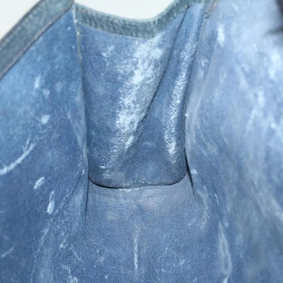 GUCCI GG Canvas Sherry Line Clutch Bag PVC Leather Red Navy gray Auth th3865 - Picture 14 of 15